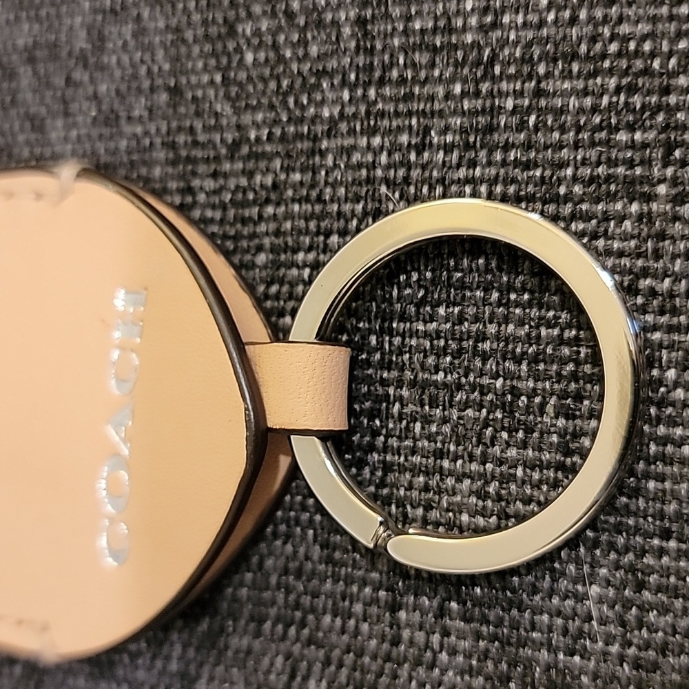 Coach Tan Leather Keyring Bag Charm - Picture 5 of 7